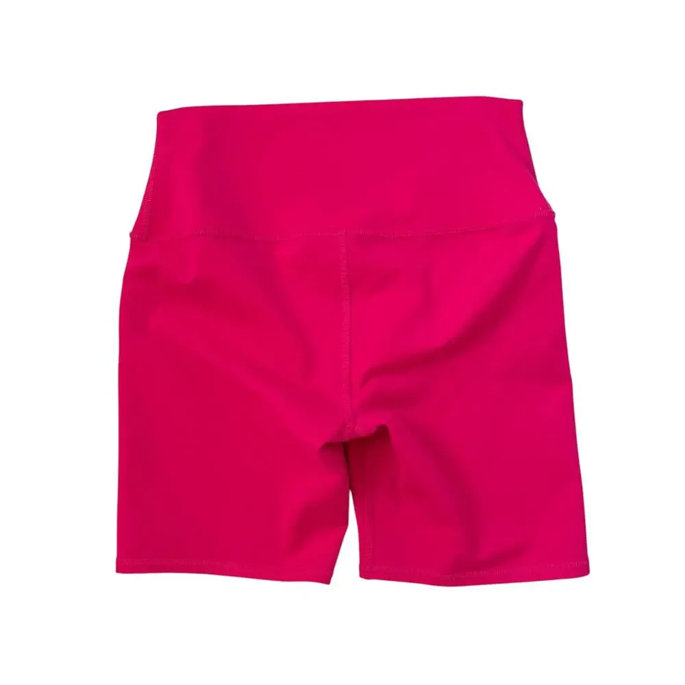 ALO Yoga Bright Pink High-Waist Biker Shorts - Size S